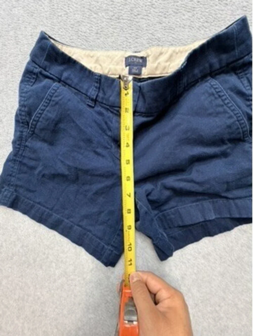 J Crew Womens Chino Shorts 00 Navy 100% Cotton Summer Casual Preppy
